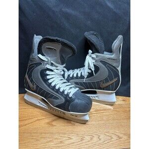 Nike Ignite 7 TUUK Adult Ice Hockey Skates Black Gray Silver Lace Ice Hockey